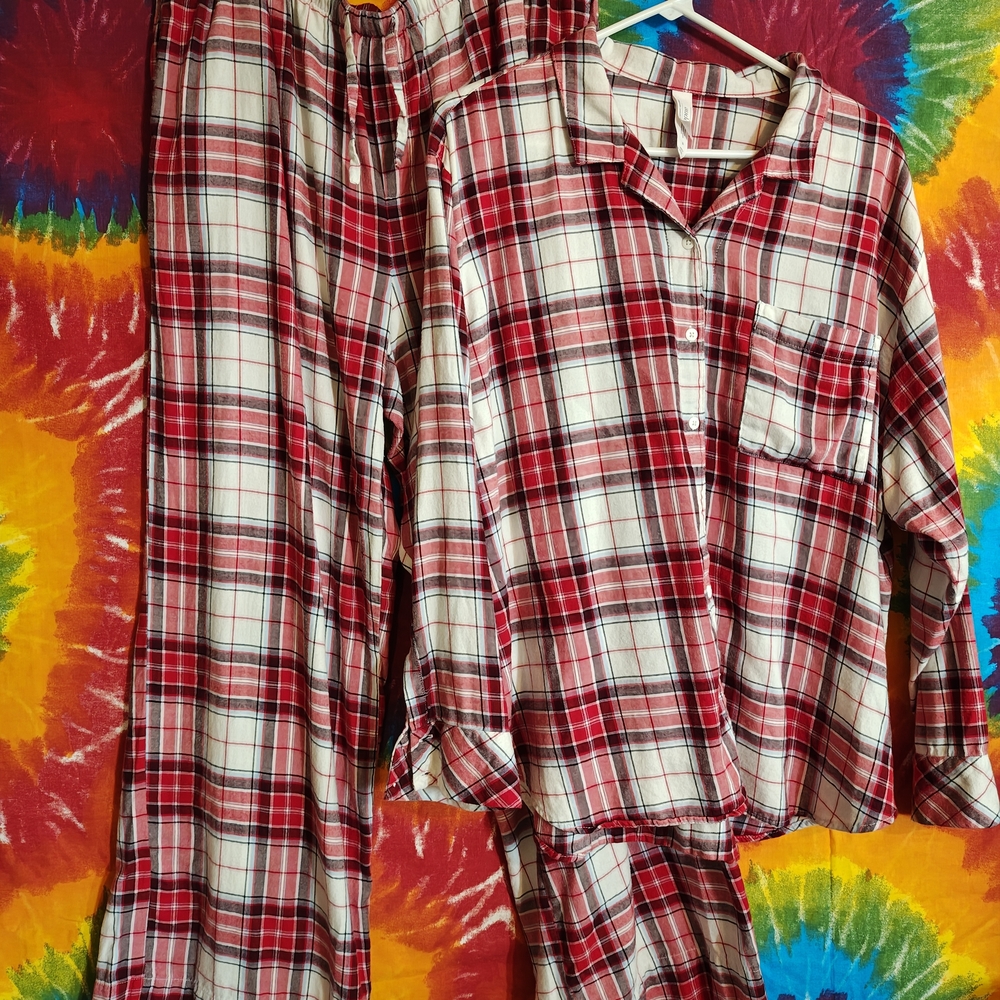 Auden Red and White Plaid Sleepwear